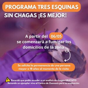 Sarmiento intensifica la prevención del Chagas con fumigaciones domiciliarias