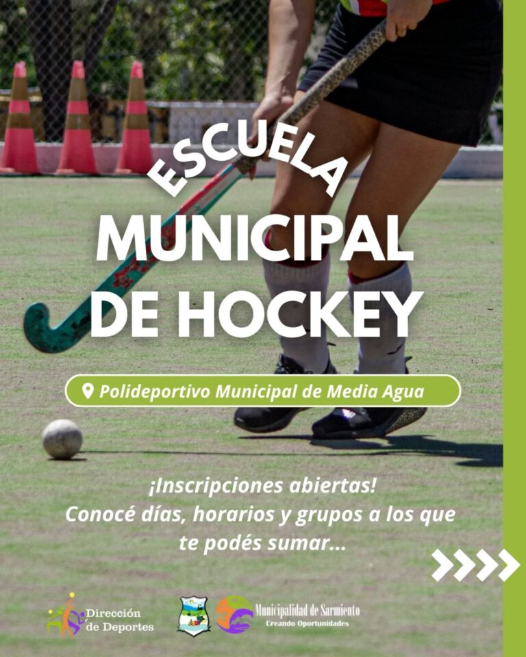 ¡Sumate a la Escuela Municipal de Hockey en Media Agua! Inscripciones abiertas