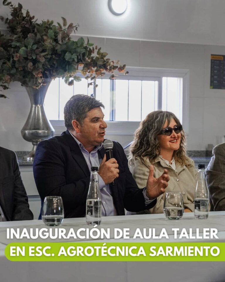 Sarmiento celebra la inauguración de un aula taller de vanguardia en la Escuela Agrotécnica